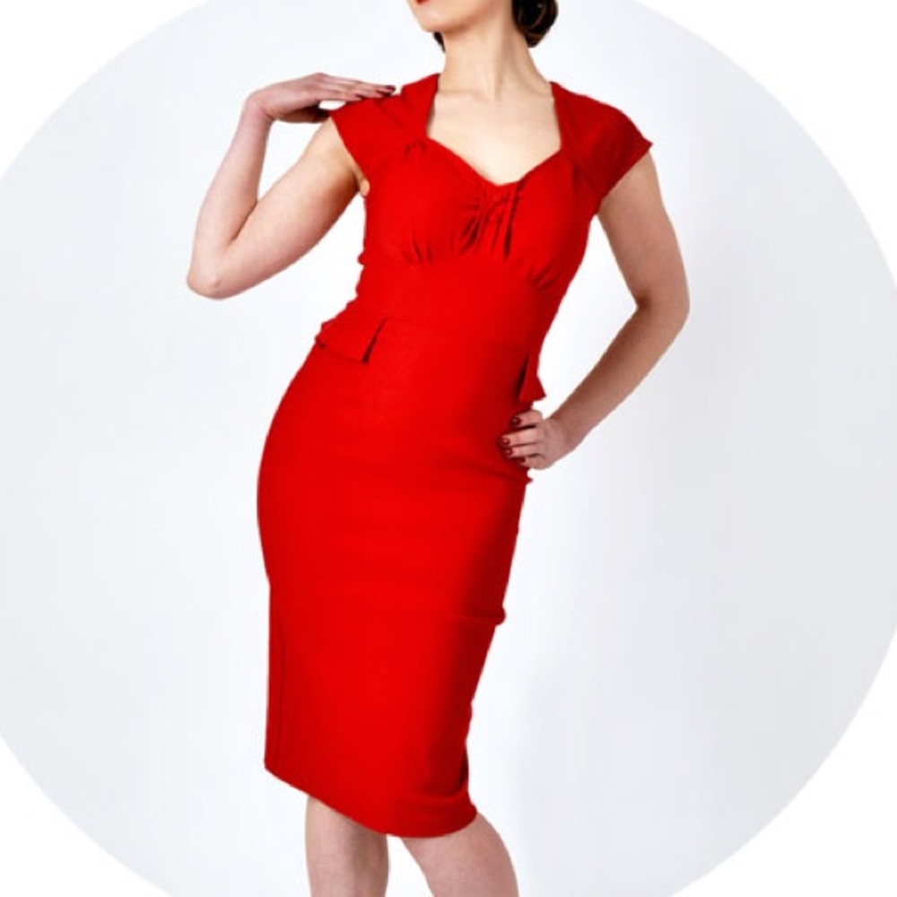 Stop Staring Red Lockheart Dress